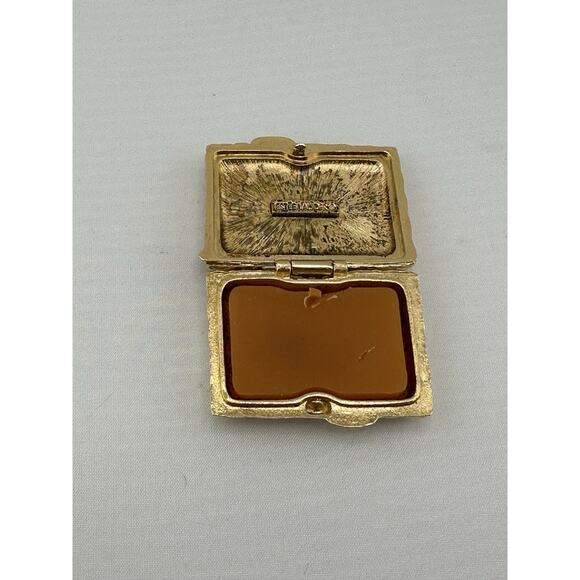 Vintage Estee Lauder Private Collections Quilted Purse Solid Perfume Compact - Picture 7 of 9